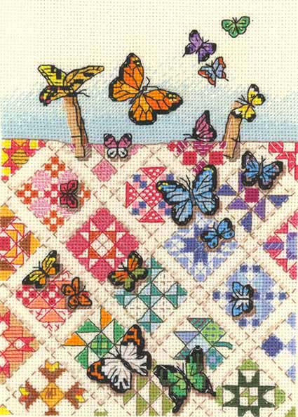 Butterflies on Nine-Patchers. Dimensions.