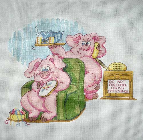 Piggin' Stitching. Needlepoise.